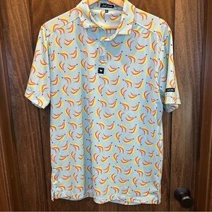 Bad Birdie Men's Chimpin Ain’t East Banana Golf Shirt